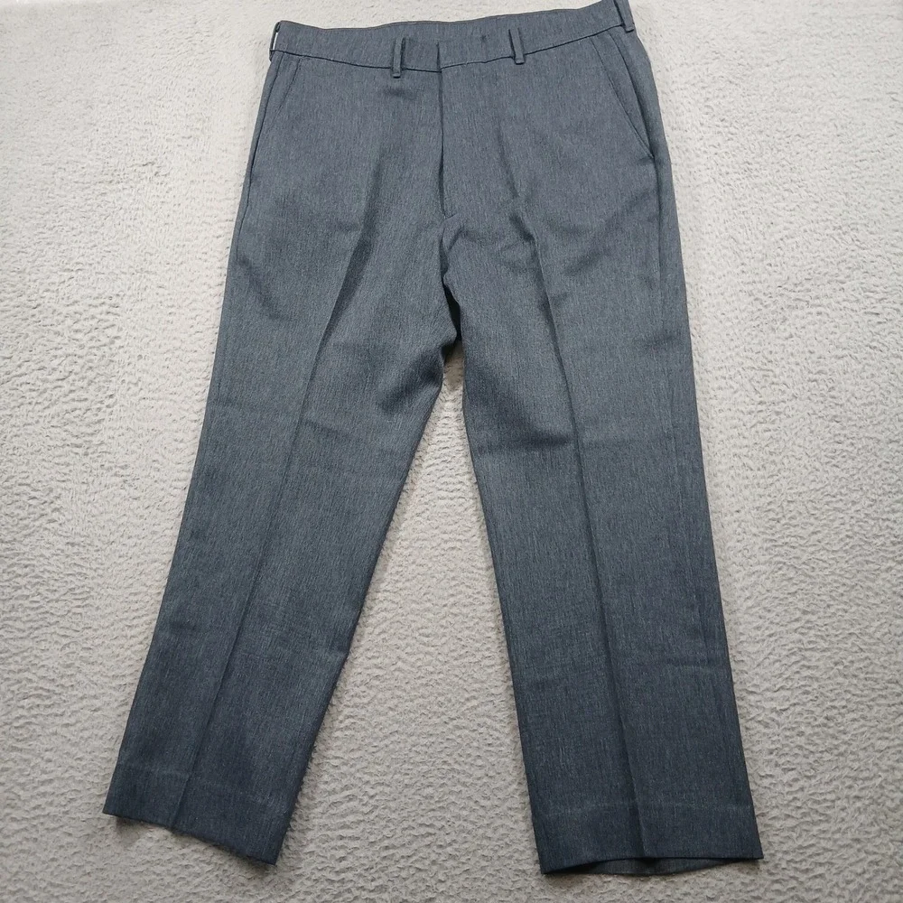 Vintage‎ Levi's Action Slacks Mens 36x30 Gray 100% Polyester Made in USA EUC